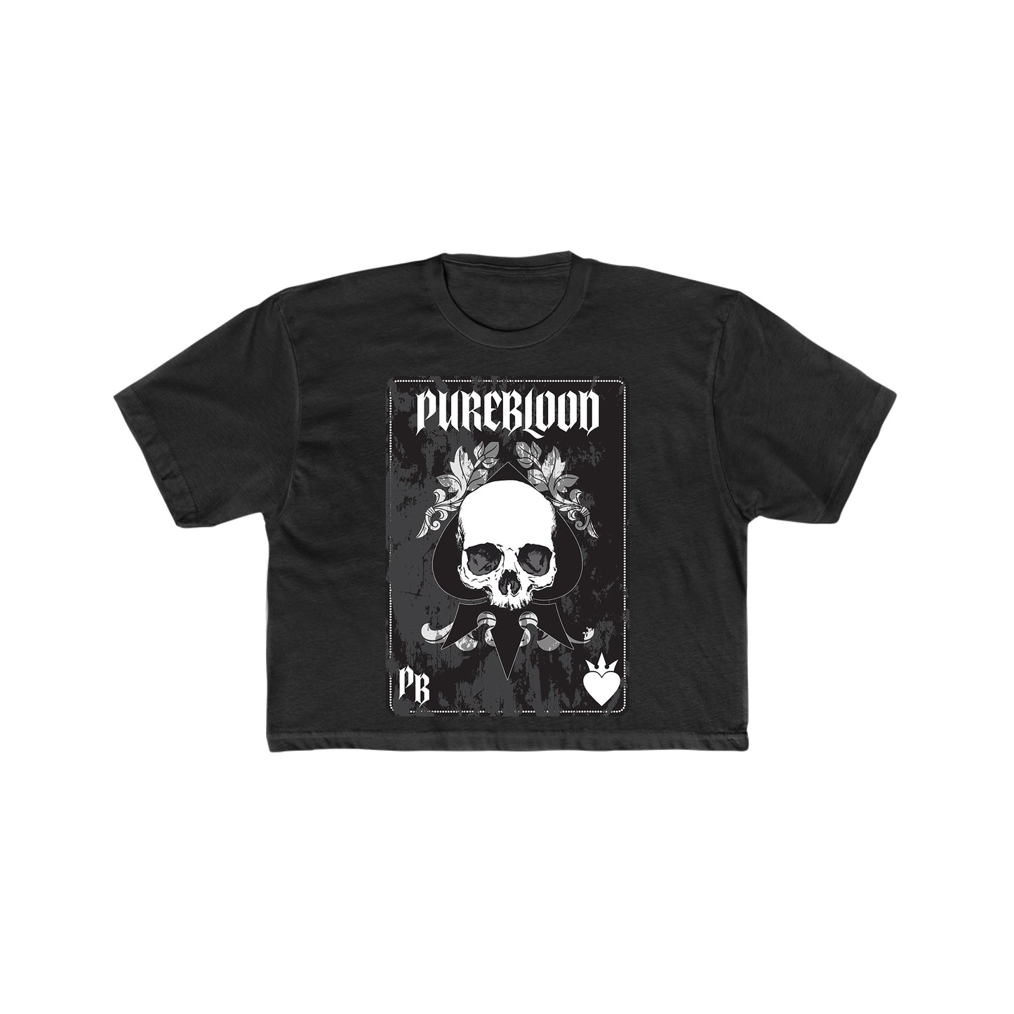 "Ace of Skulls 3" Crop Tee