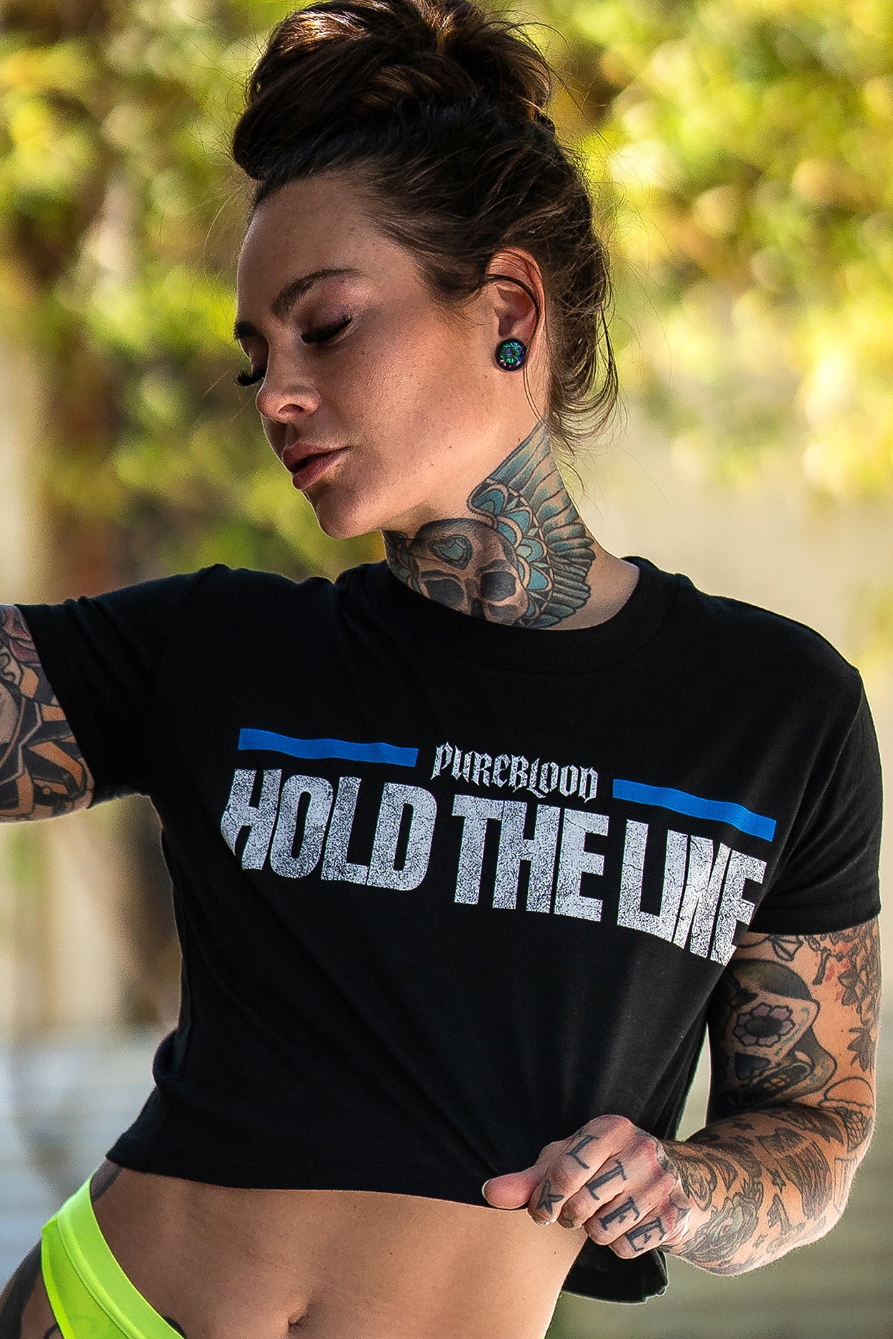 “Blue Line” Crop Tee