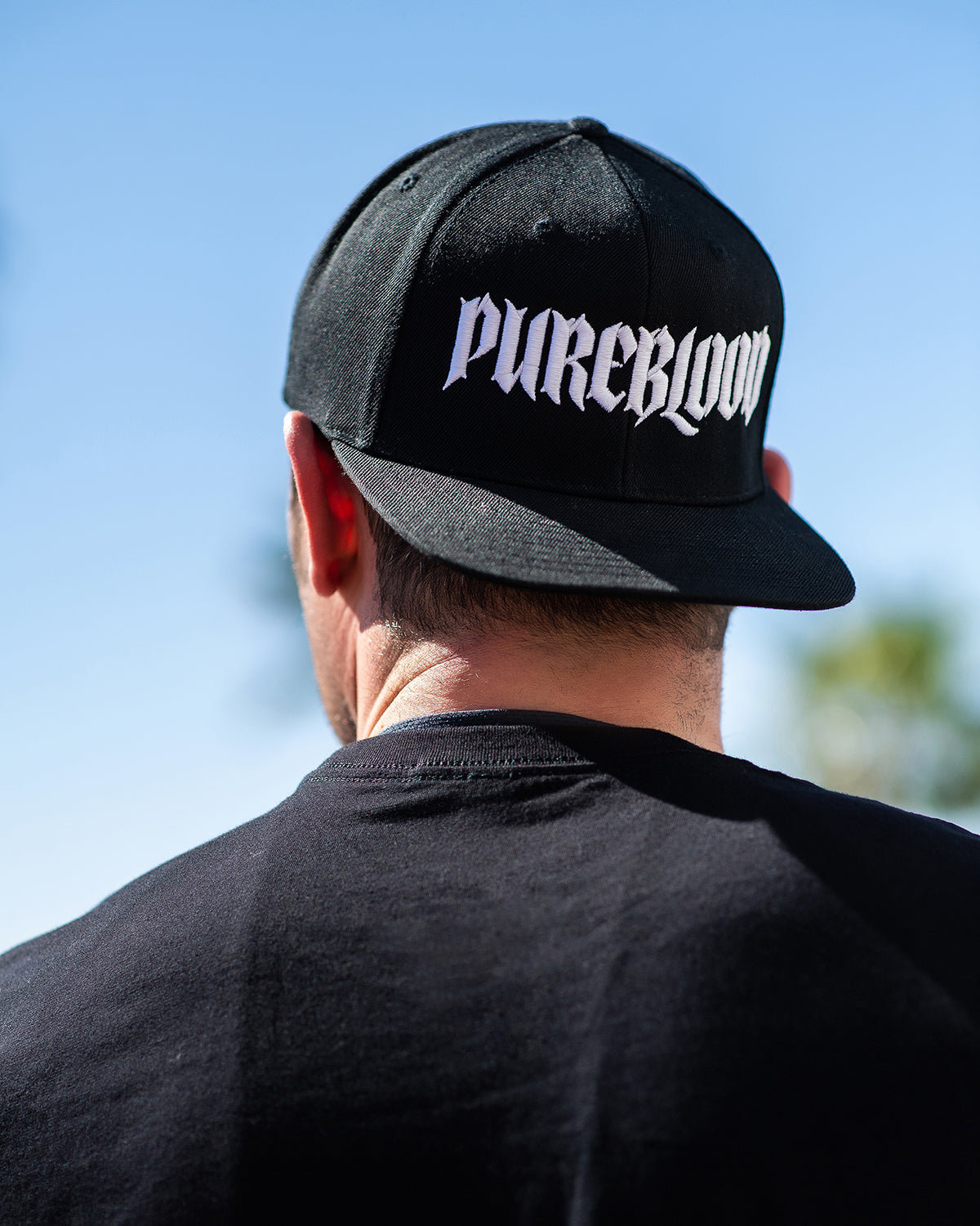 "Ghost" Hat White on Black