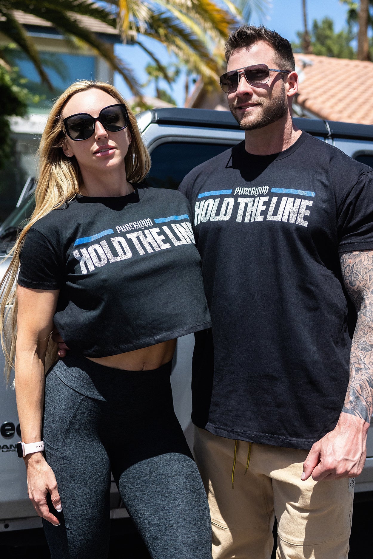 “Blue Line” Crop Tee