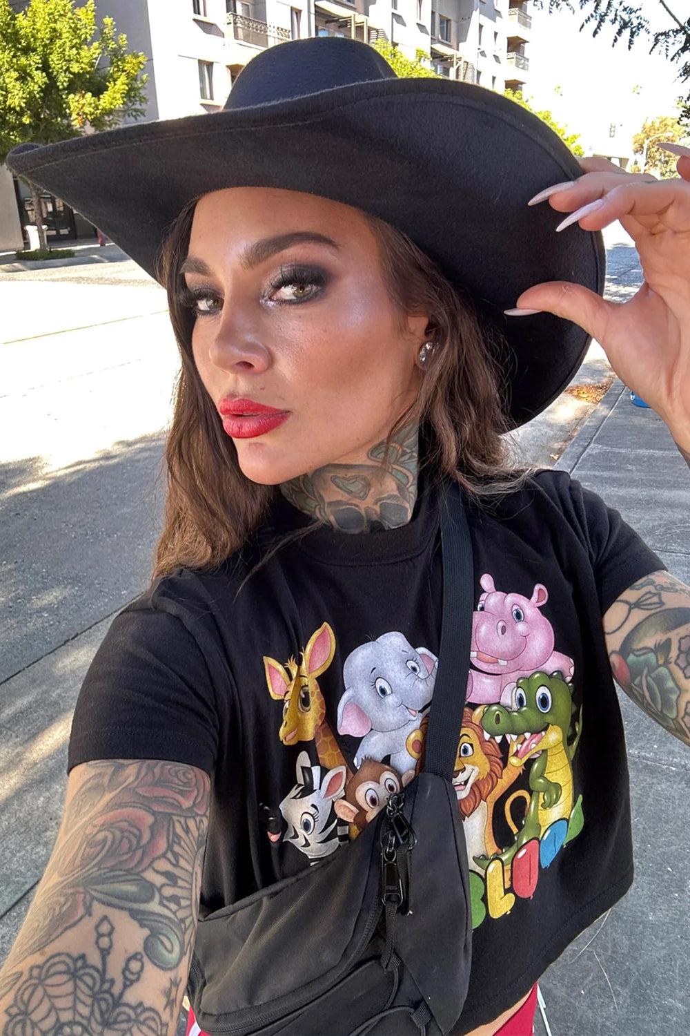 "Animals" Adult Crop Tee