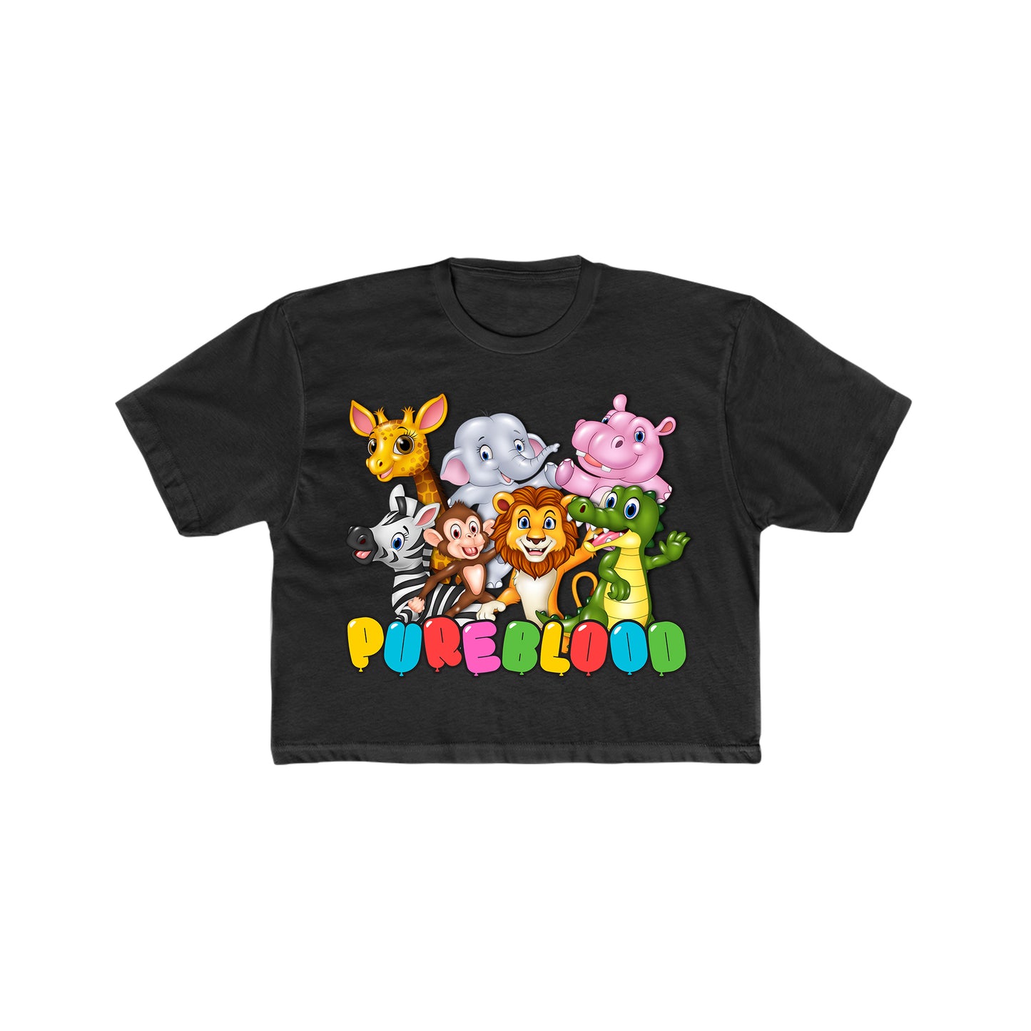 "Animals" Adult Crop Tee