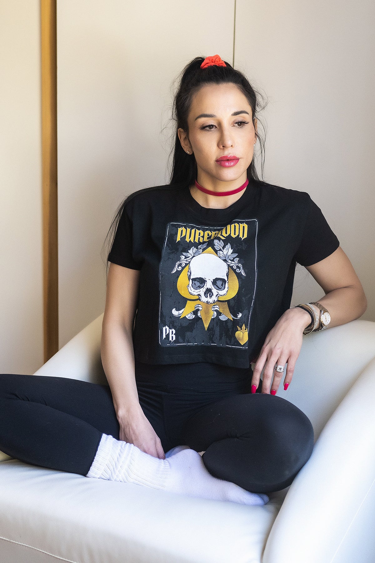 "Ace of Skulls 2" Crop Tee