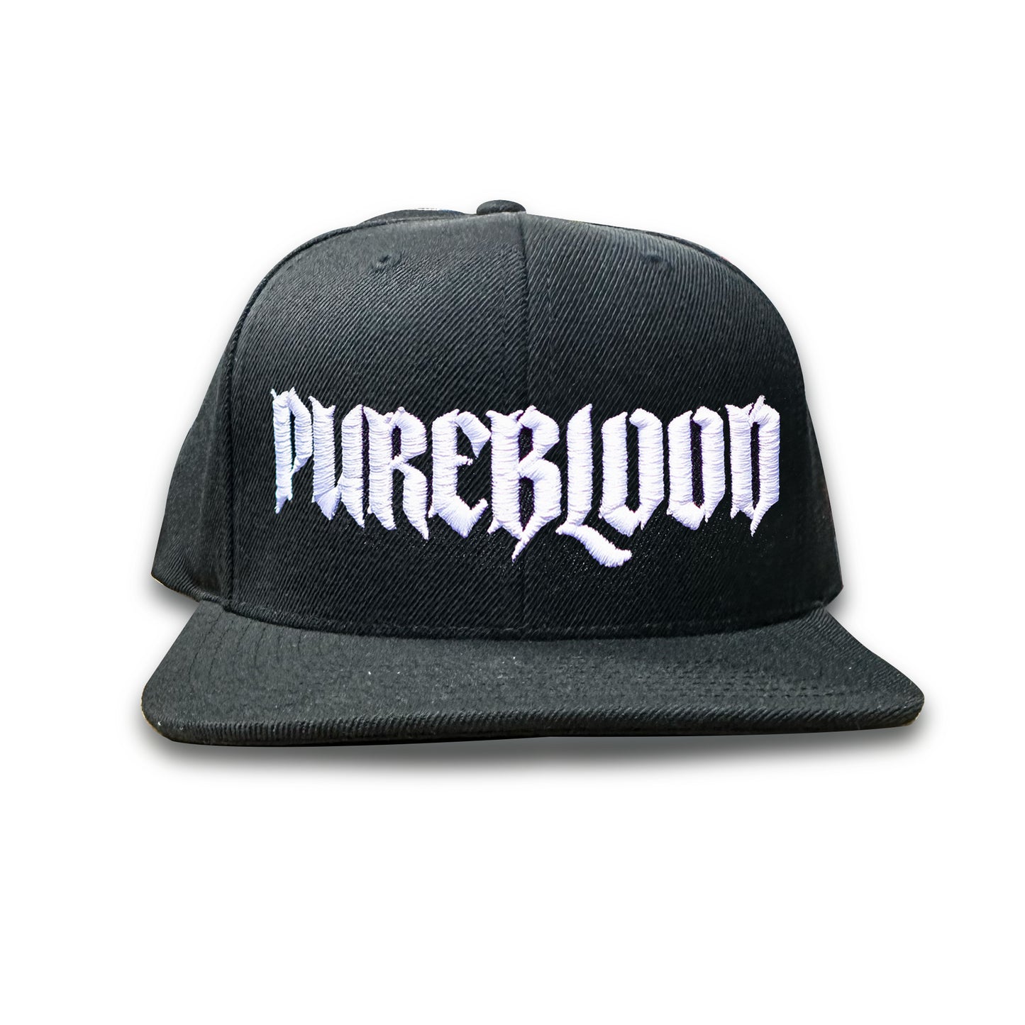 "Ghost" Hat White on Black