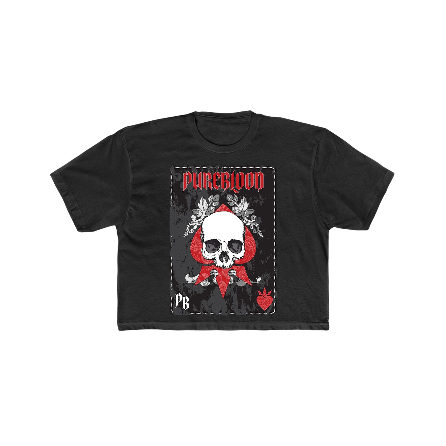 "Ace of Skulls 1" Crop Tee