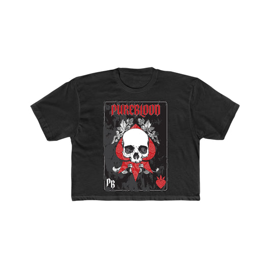 "Ace of Skulls 1" Crop Tee