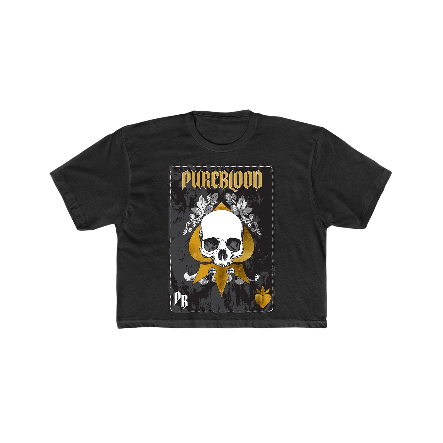 "Ace of Skulls 2" Crop Tee