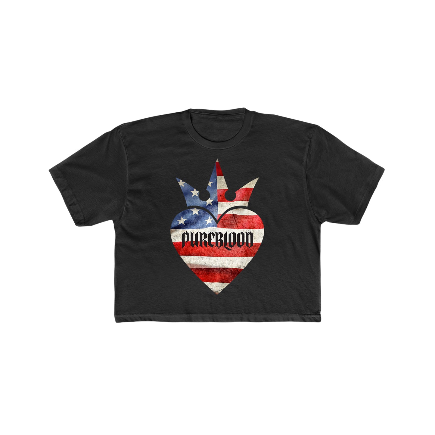 "Patriot Heart" Crop Tee